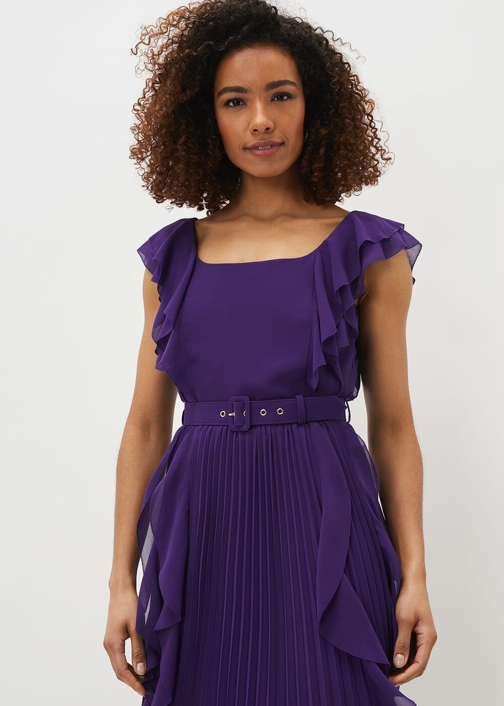 Bailey Pleated Dress - Violet