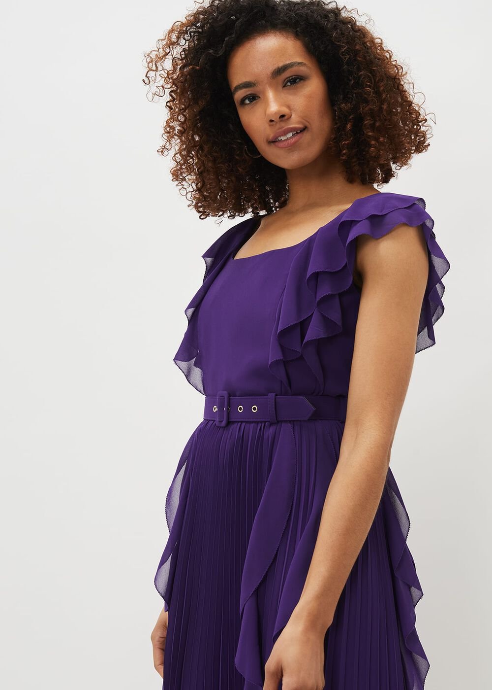 Bailey Pleated Dress - Violet