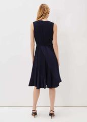 Philis Panelled Dress - Navy