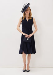 Philis Panelled Dress - Navy