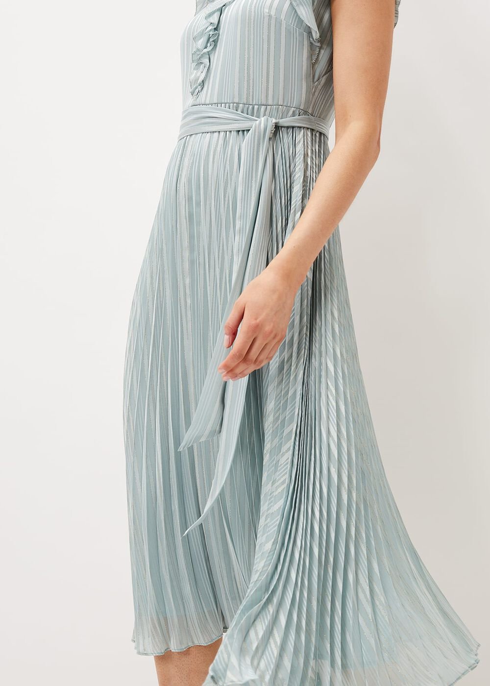 Carmella Pleated Dress - Pale Sage