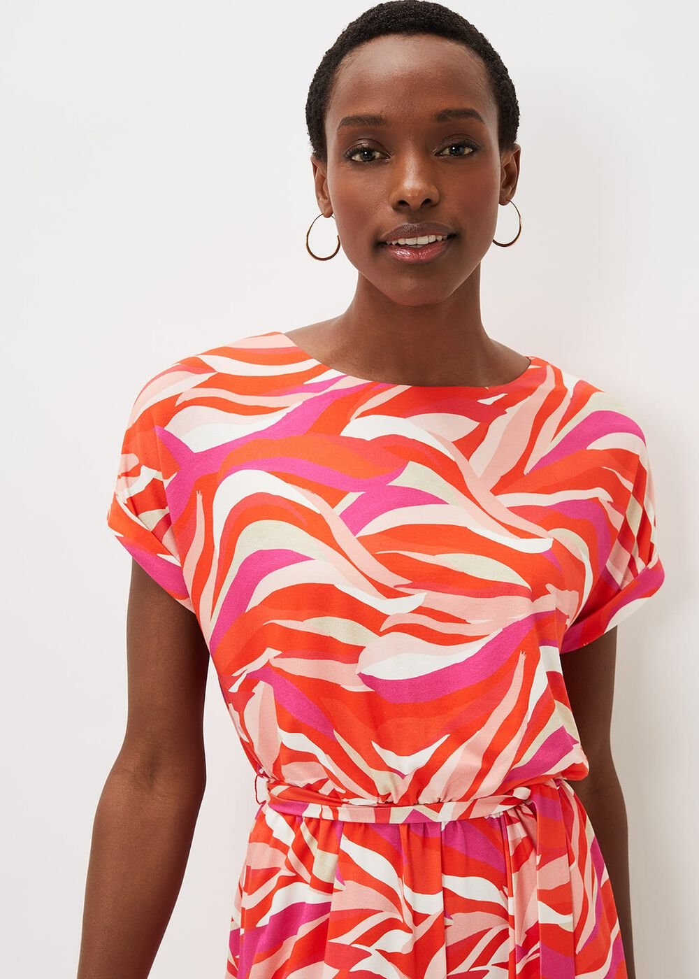 Meryl Jersey Wave Print Playsuit - Multi-Coloured