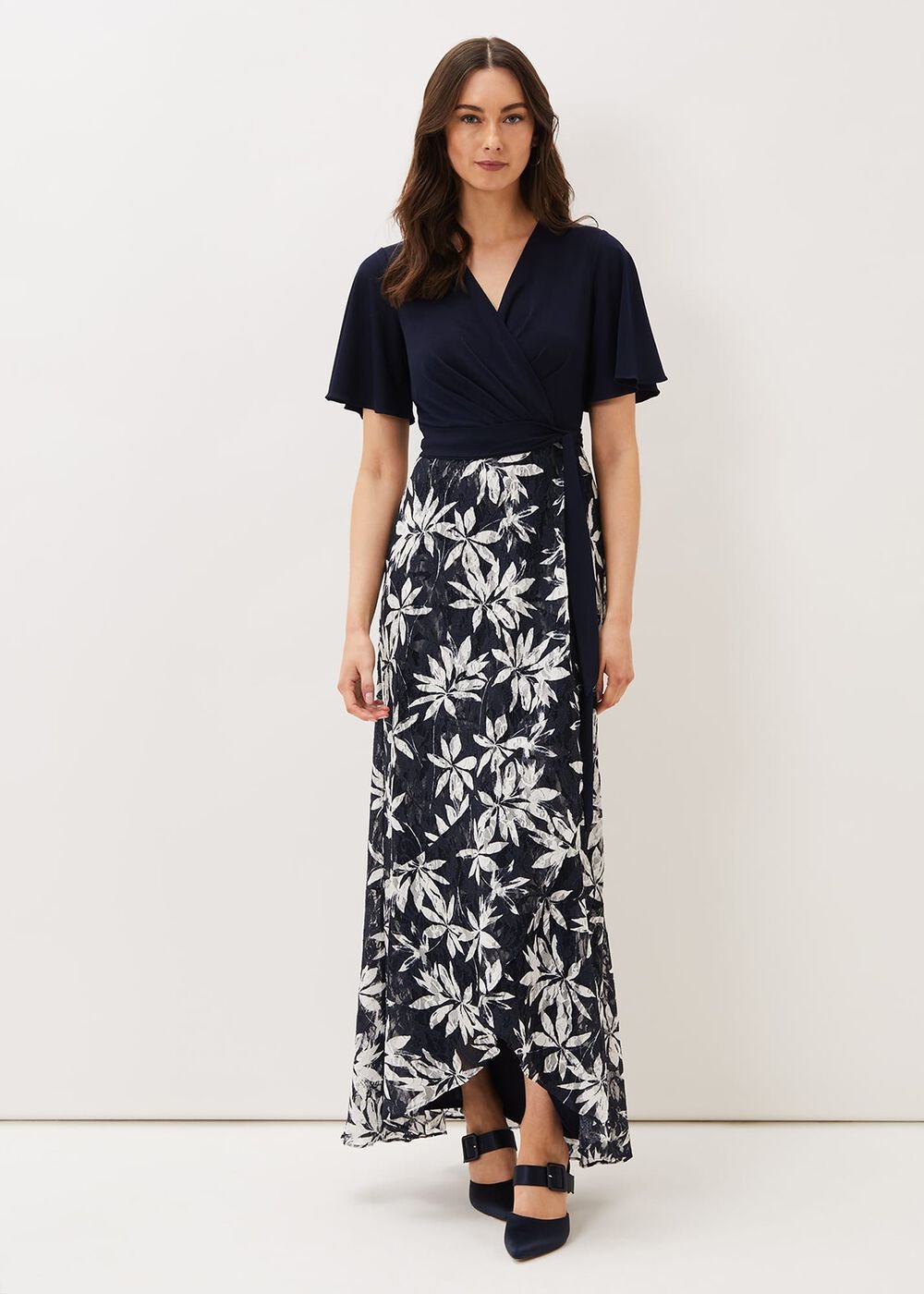 Brogan Lace Skirt Maxi Dress - Navy/Ivory