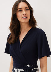 Brogan Lace Skirt Maxi Dress - Navy/Ivory