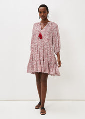 Lara Print Swing Dress - Rust/Ivory