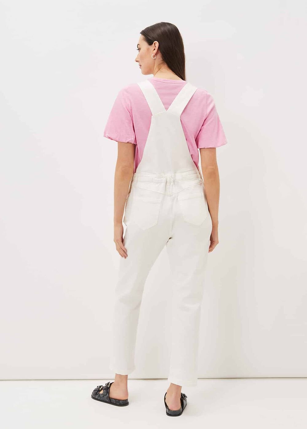 Khari Denim Dungarees - White