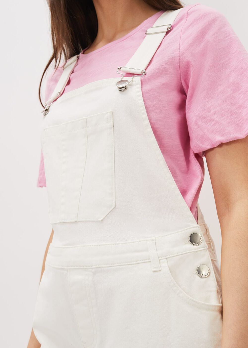 Khari Denim Dungarees - White