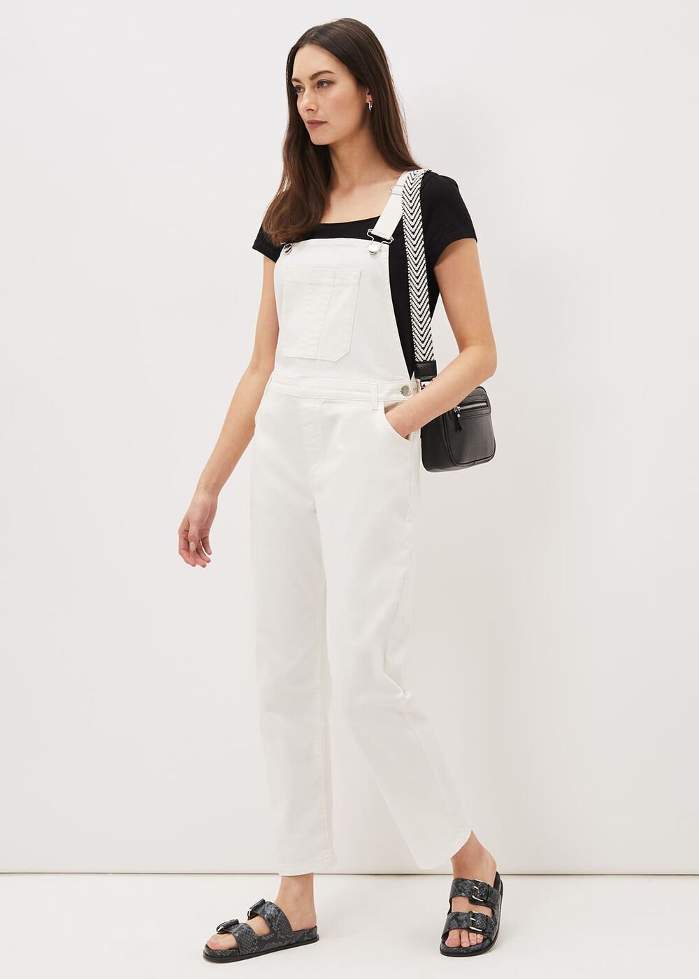 Khari Denim Dungarees - White