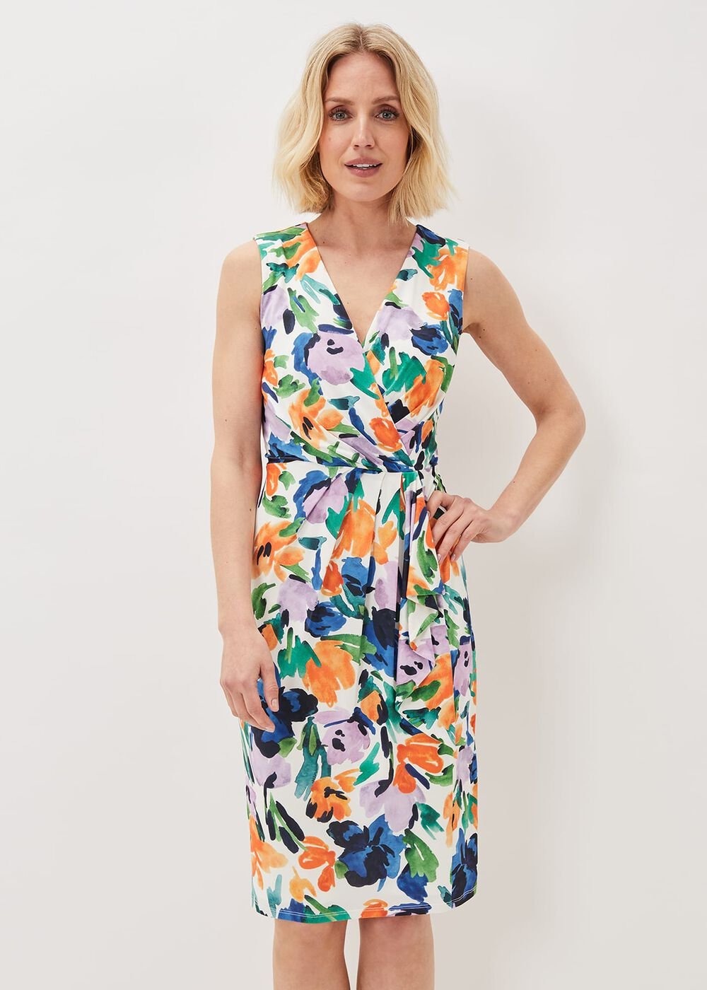 Essie Floral Midi Dress - Multi-Coloured