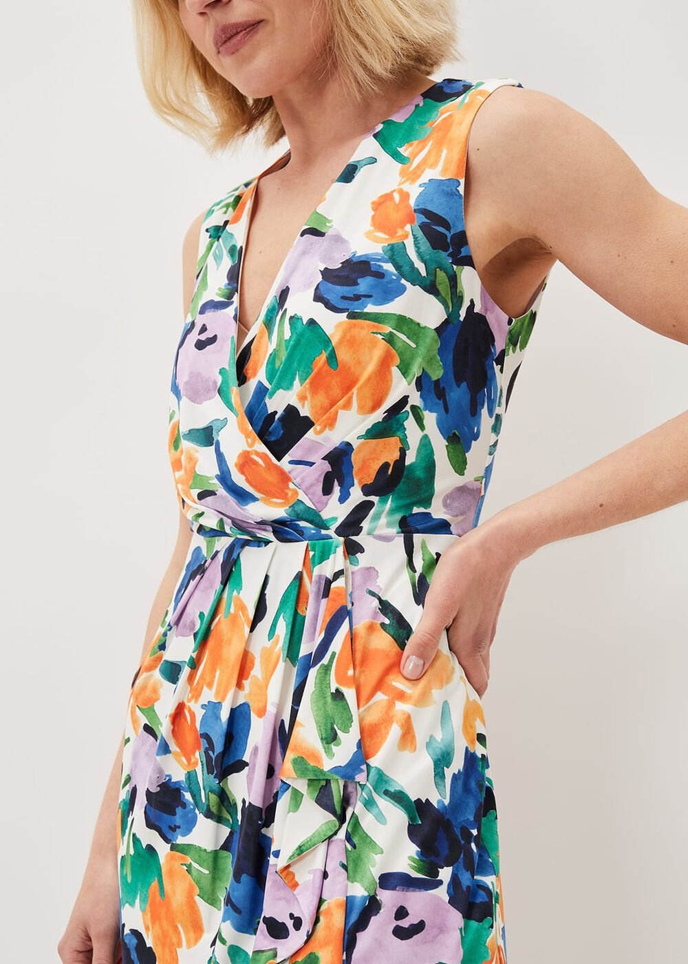 Essie Floral Midi Dress - Multi-Coloured