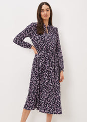 Shay Floral Midi Dress - Purple/Pink