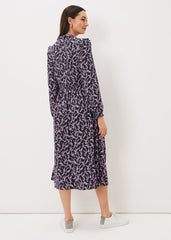 Shay Floral Midi Dress - Purple/Pink