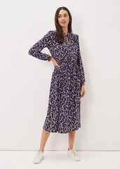 Shay Floral Midi Dress - Purple/Pink