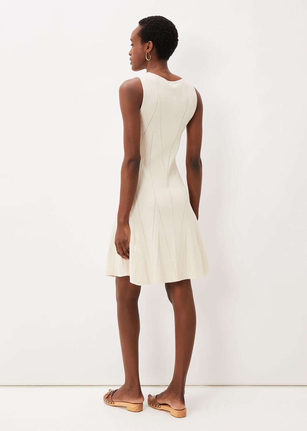 Jaya Stitch Detail Dress - Buttermilk