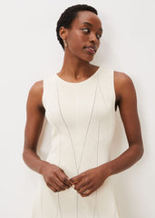 Jaya Stitch Detail Dress - Buttermilk