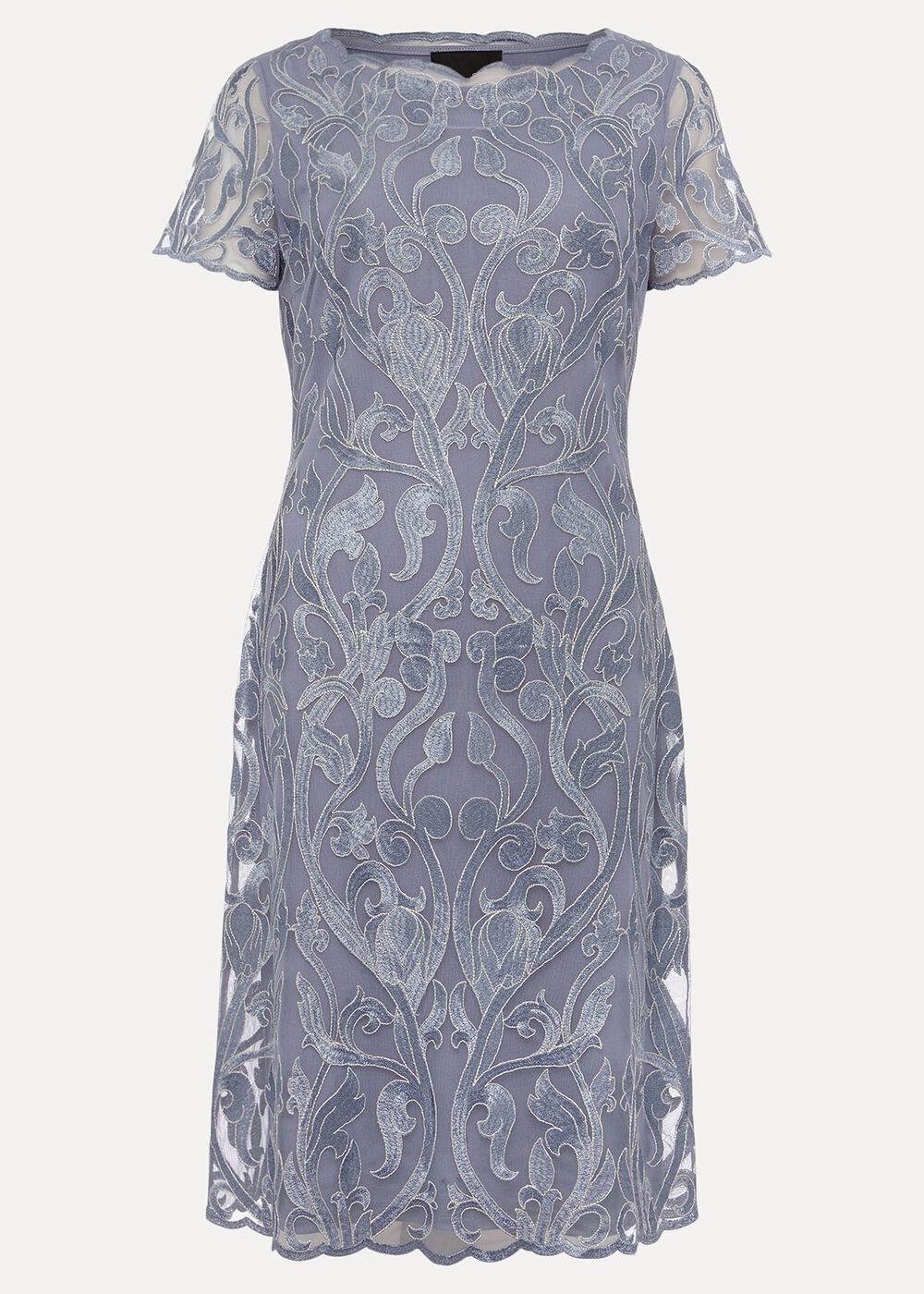 Bea Embroidered Dress - Arctic Blue