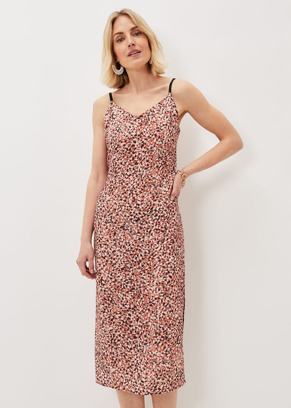 Ellerie Printed Slip Dress - Natural