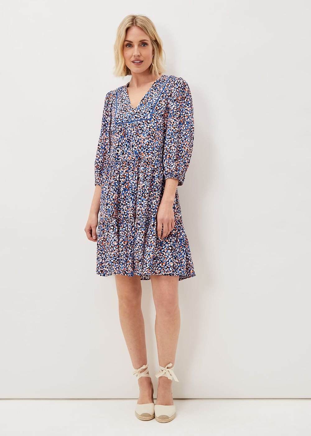Penele Dotty Print Short Dress - Multi-Coloured