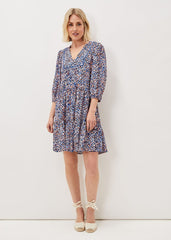 Penele Dotty Print Short Dress - Multi-Coloured