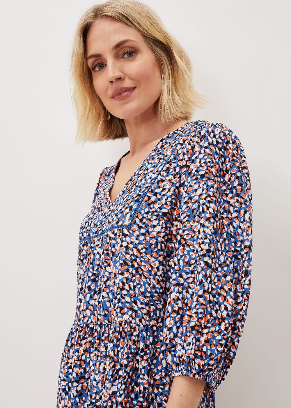 Penele Dotty Print Short Dress - Multi-Coloured
