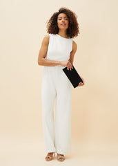Gracie Wide Leg Jumpsuit - Ivory