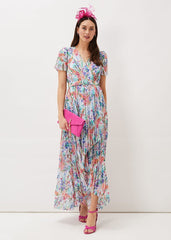 Cleo Floral Midaxi Dress - Cherry/Multi