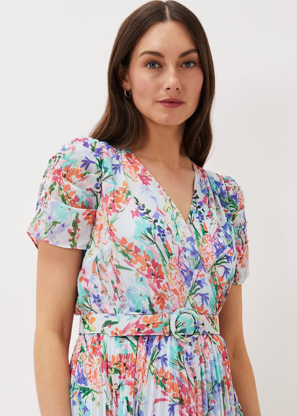 Cleo Floral Midaxi Dress - Cherry/Multi