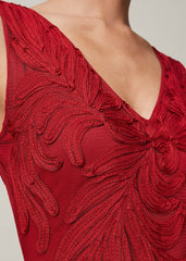 Marigold Tapework Maxi Dress - Scarlet