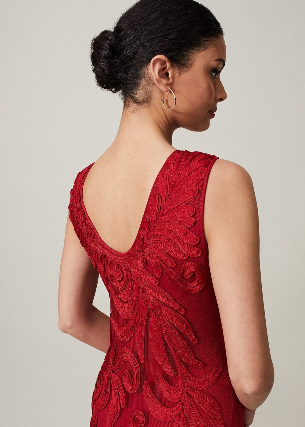 Marigold Tapework Maxi Dress - Scarlet
