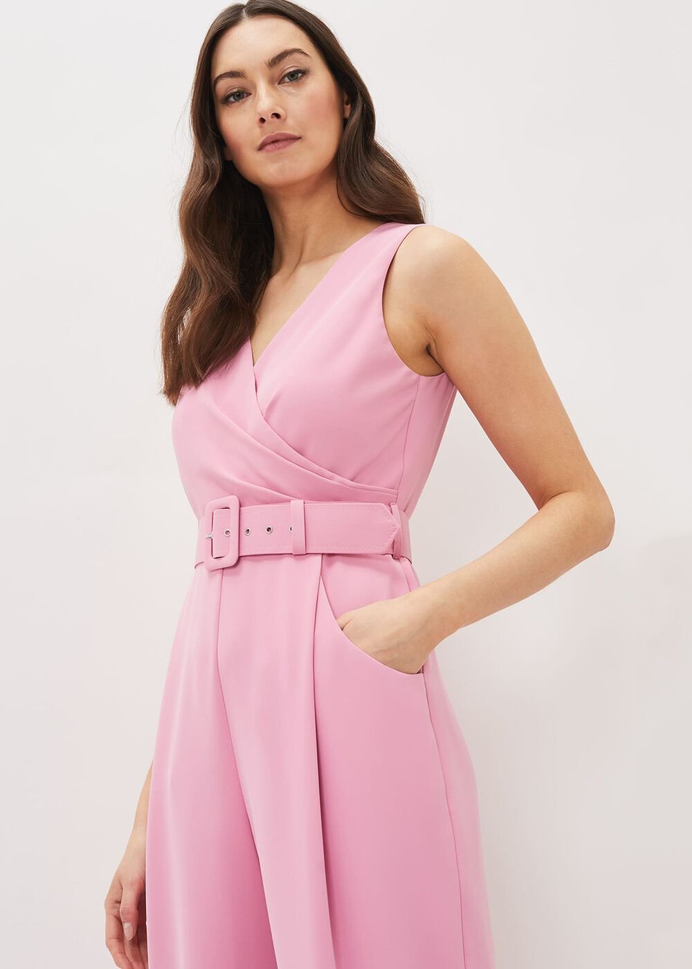 Lissia Pink Wide Leg Jumpsuit - Candy Pink