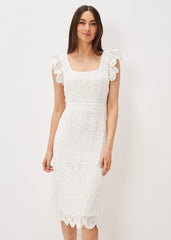 Tamari Crochet Knit Dress - Ivory