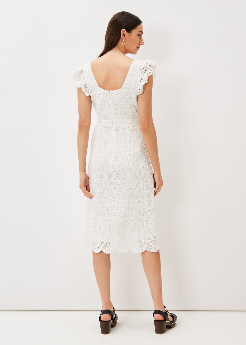 Tamari Crochet Knit Dress - Ivory