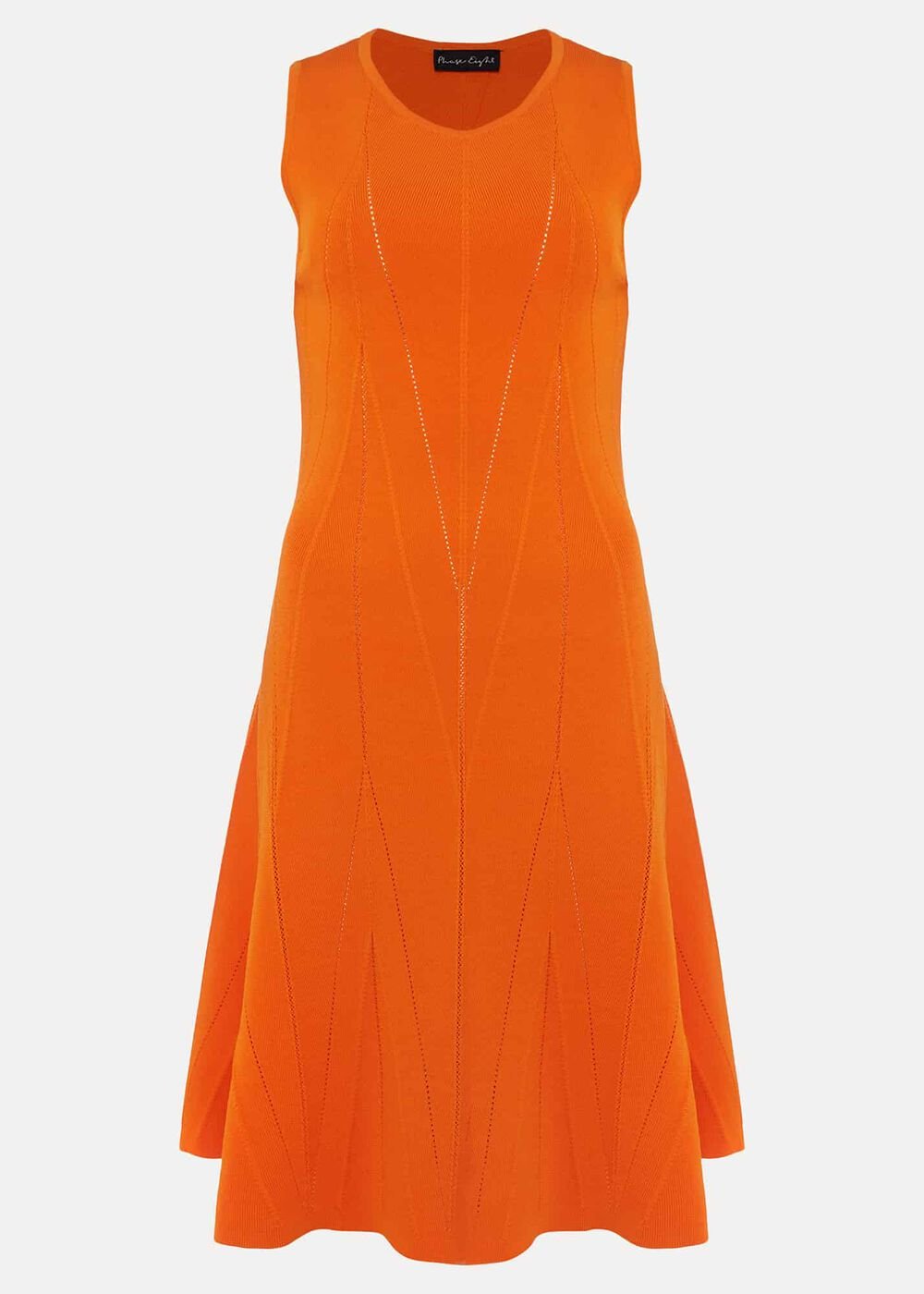 Jaya Stitch Detail Dress - Orange