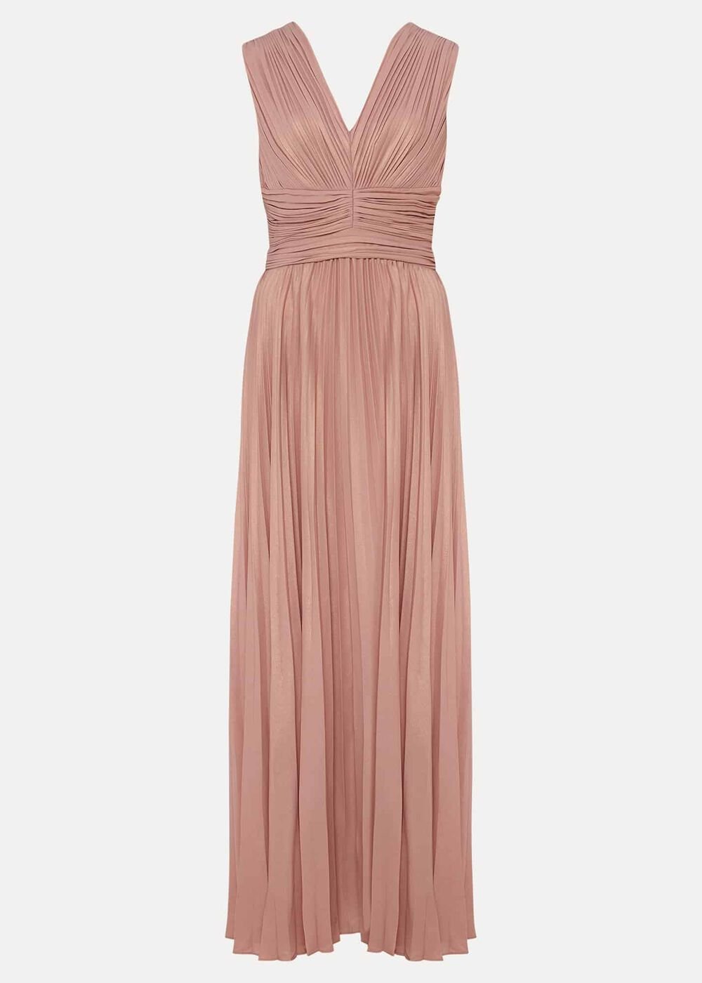 Nelly Pleat Dress - Pink Champagne