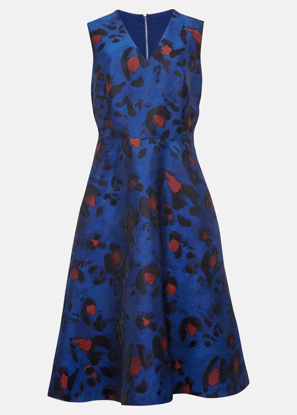 Clarisse Print Jacquard Dress - Cobalt/Multi