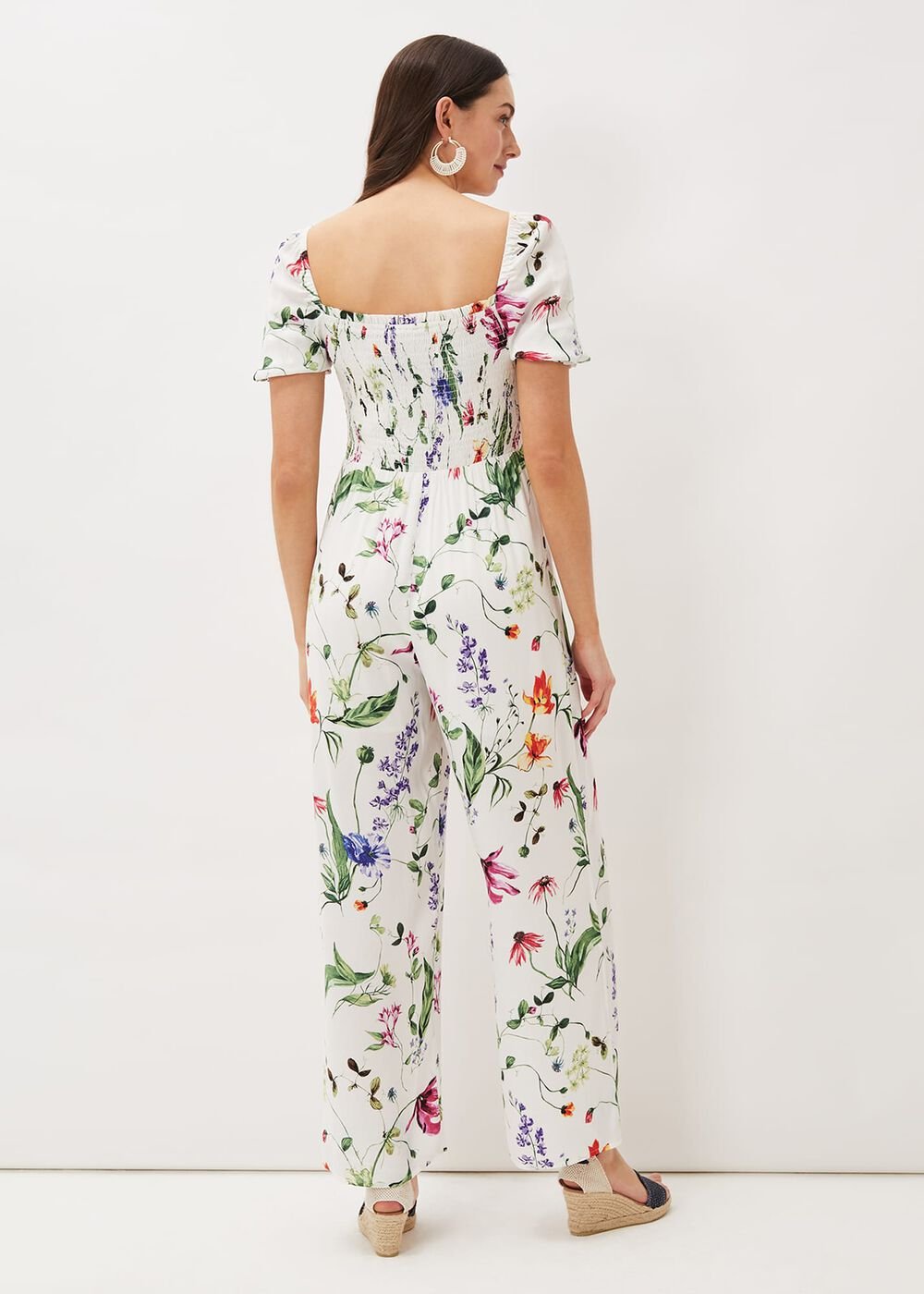 Zaylah Shirred Waist Jumpsuit - White