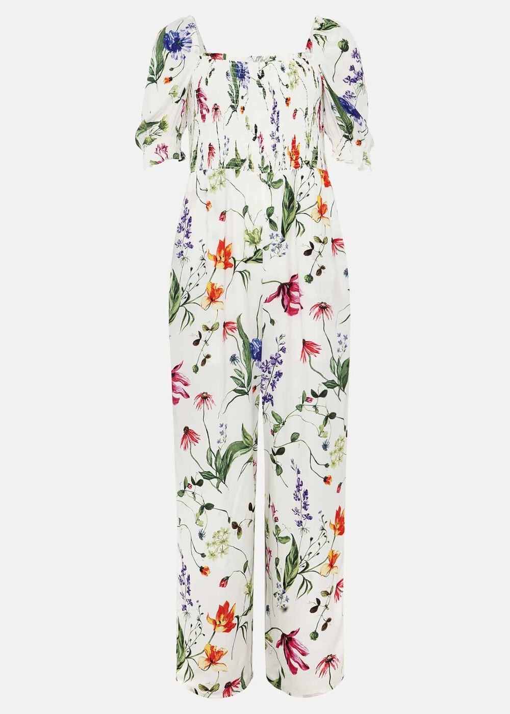 Zaylah Shirred Waist Jumpsuit - White