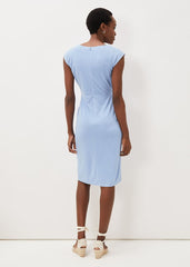 Adeliade Tie Front Dress - Pale Blue