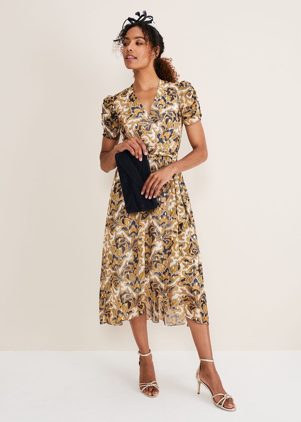 Floriana Shimmer Dress - Gold/Multi