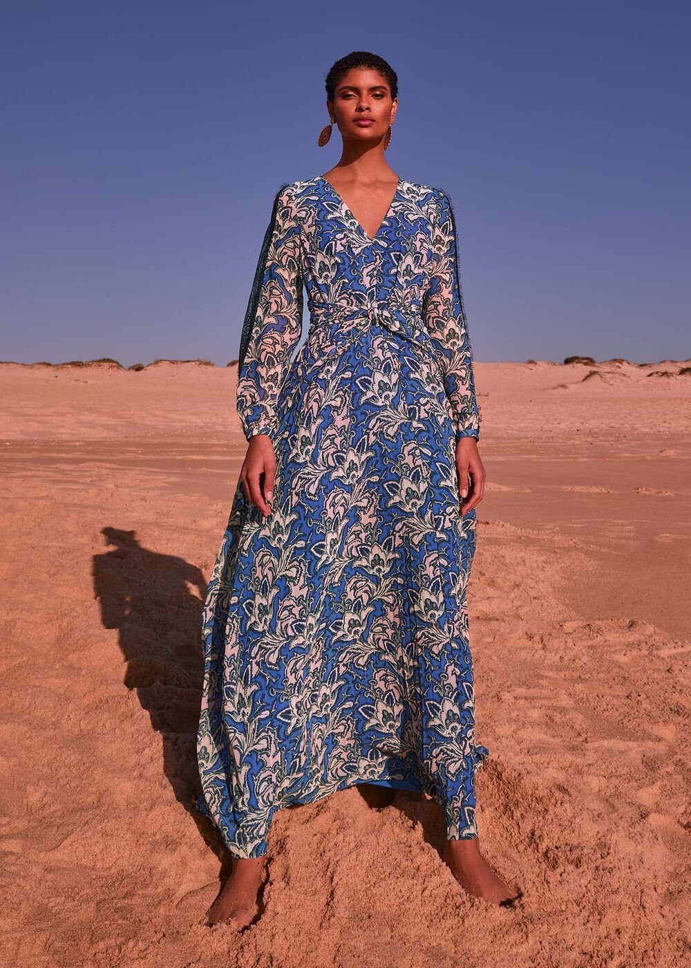 Claudia Printed Maxi Dress - Multi-Coloured