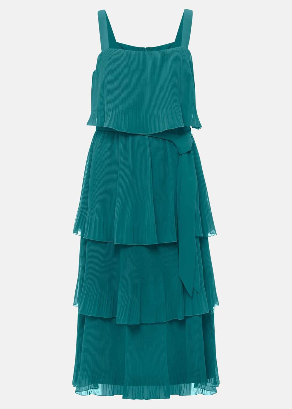Arria Tiered Midi Dress - Malachite
