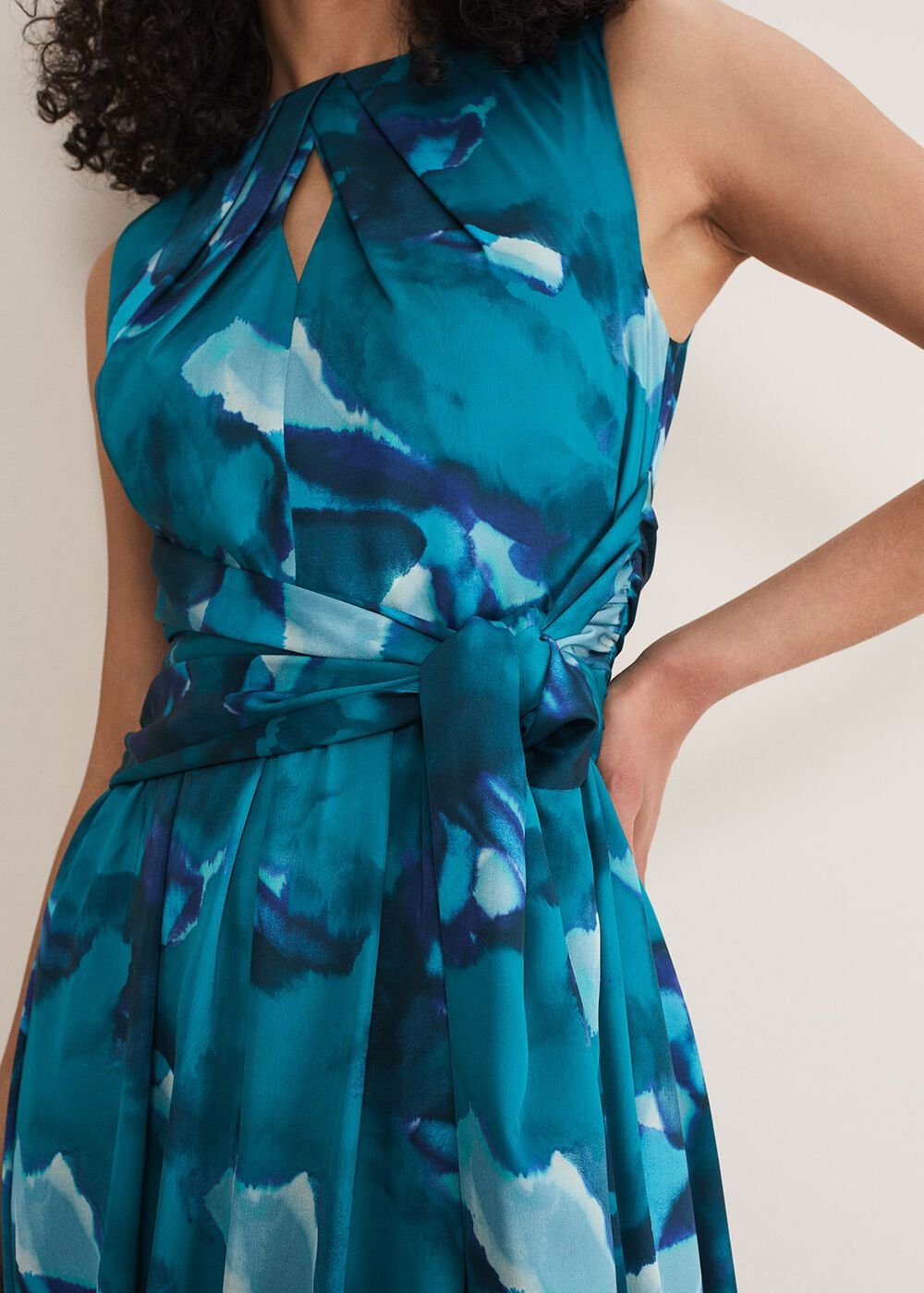 Corrin Butterfly Print Midi Dress - Malachite/Multi