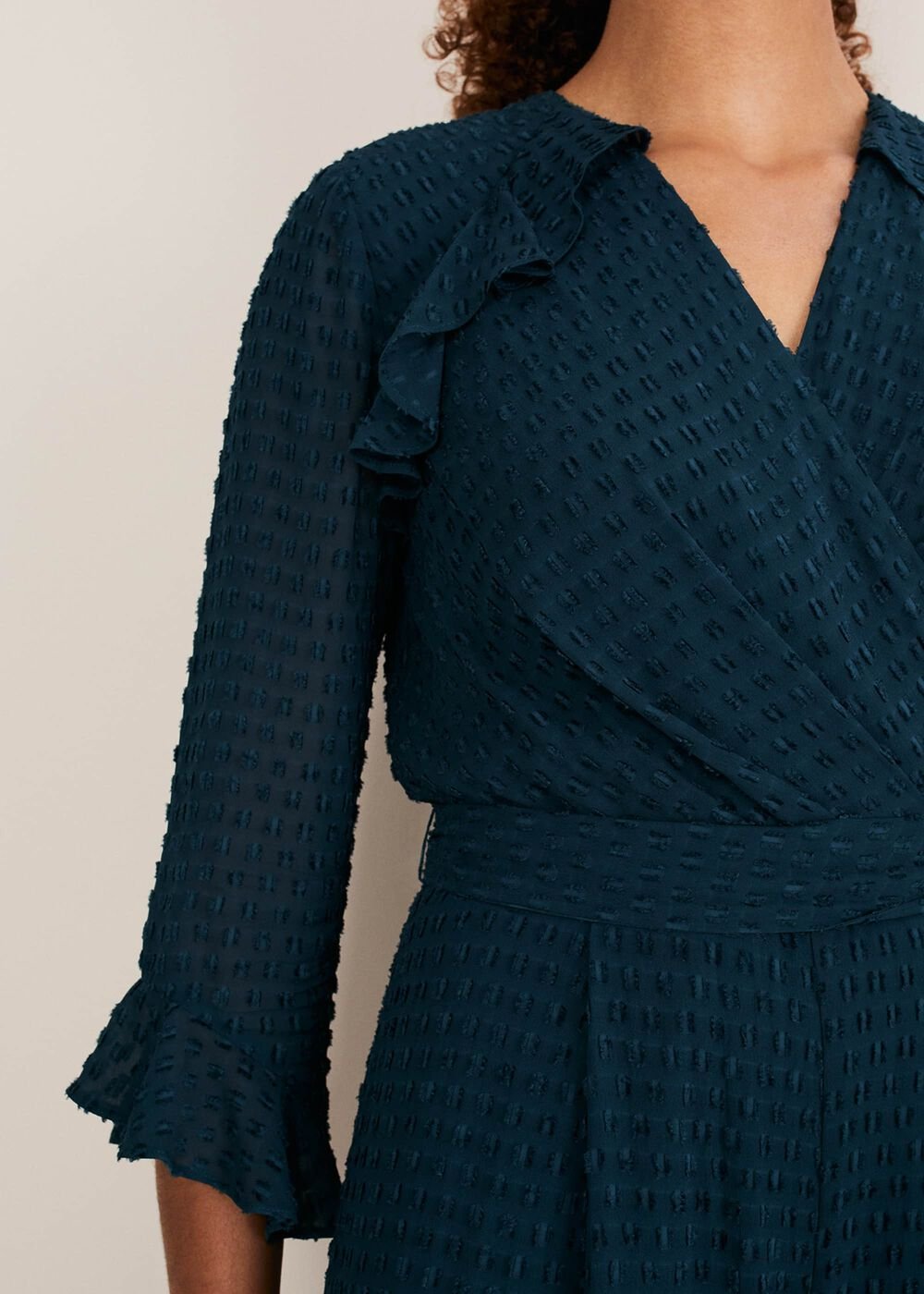 Hattie Wrap Wide Leg Jumpsuit - Ocean