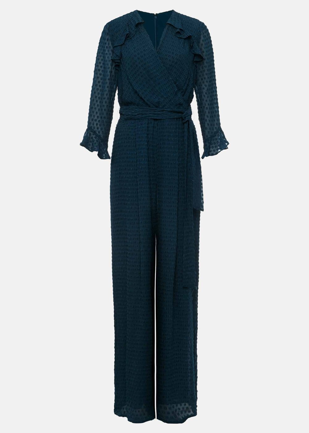 Hattie Wrap Wide Leg Jumpsuit - Ocean