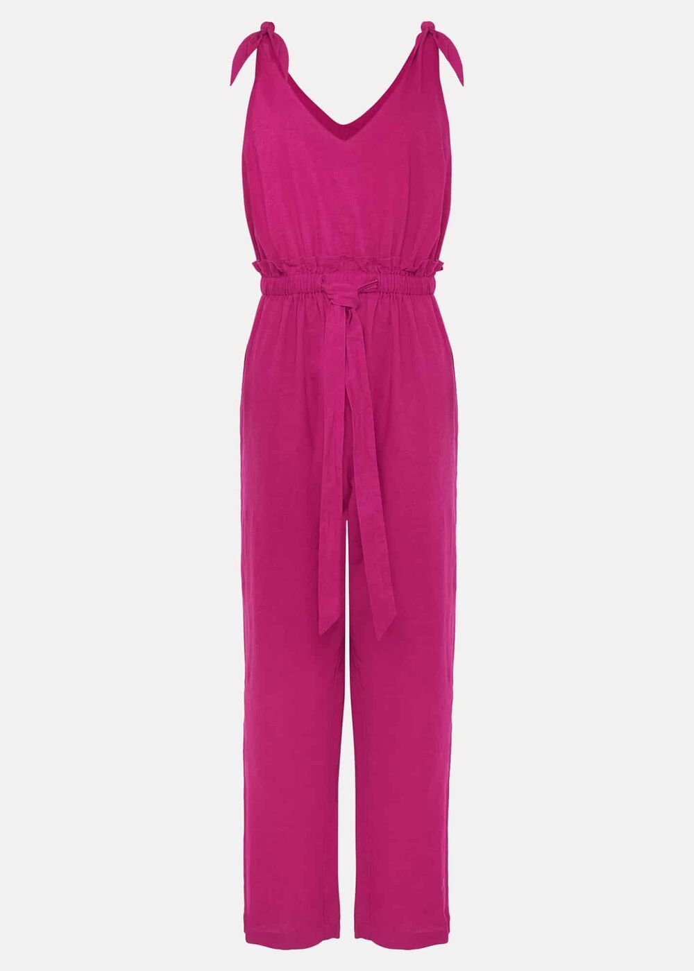 Chessie Linen Tie Jumpsuit - Orchid