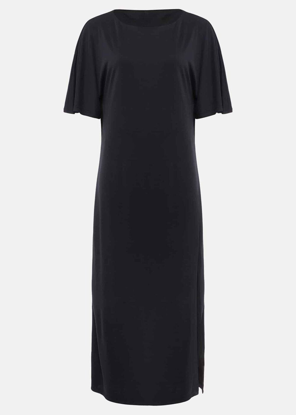 Haden Side Split Midi Dess - Charcoal