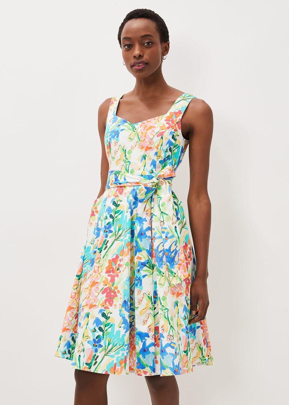 Blair Cotton Floral Dress - Multi-Coloured