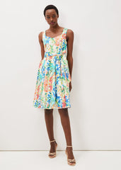 Blair Cotton Floral Dress - Multi-Coloured