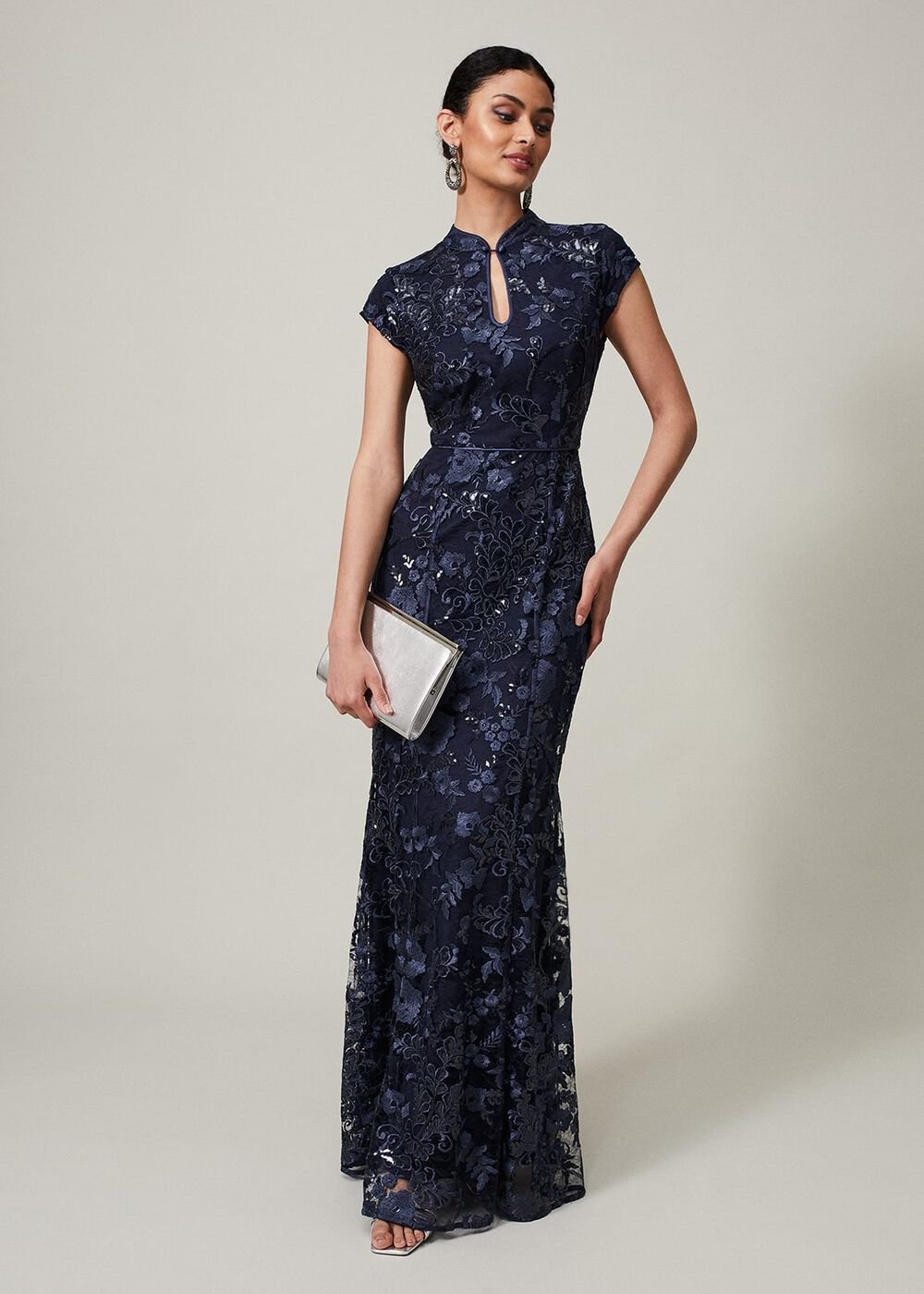 Sofia Embroidered Sequin Dress - Black/Midnight