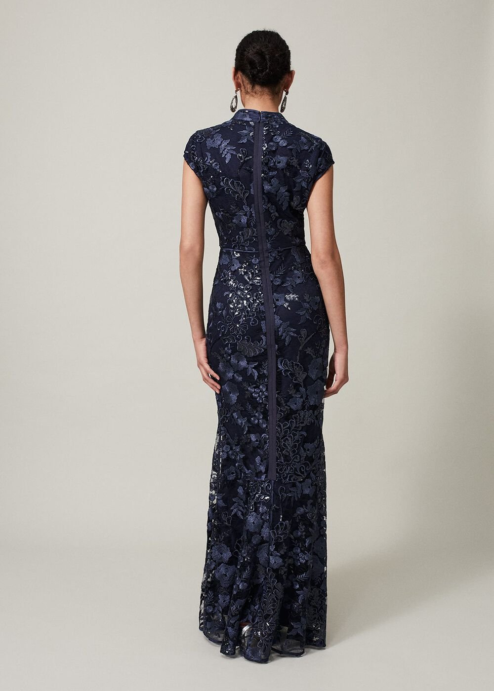 Sofia Embroidered Sequin Dress - Black/Midnight